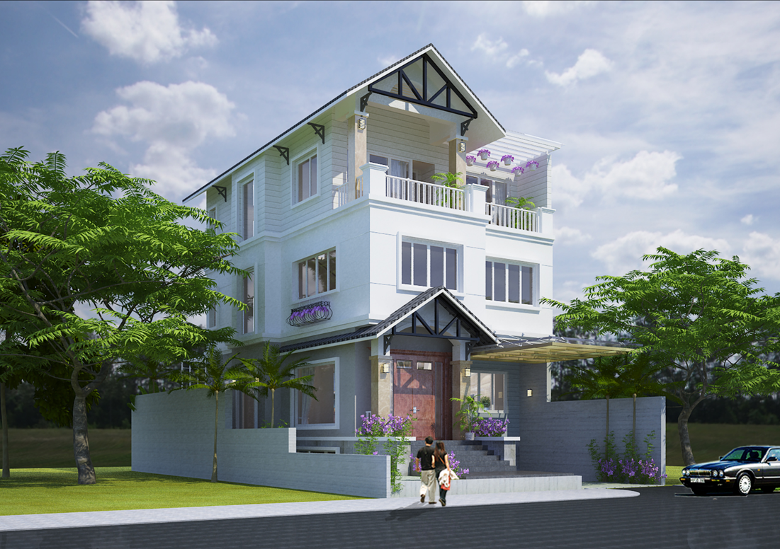 Mẫu nhà phố 3 tầng 10x21 đẹp hiện đại